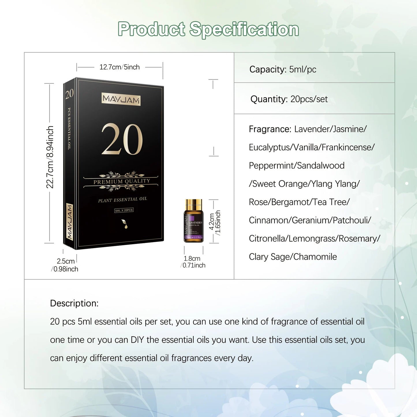MAYJAM Essential Oils Kit With Assorted Fragrance Oils