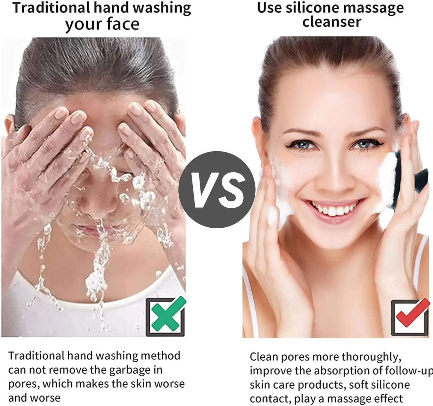 Silicone Face Scrubber for Men Facial Cleansing Brush