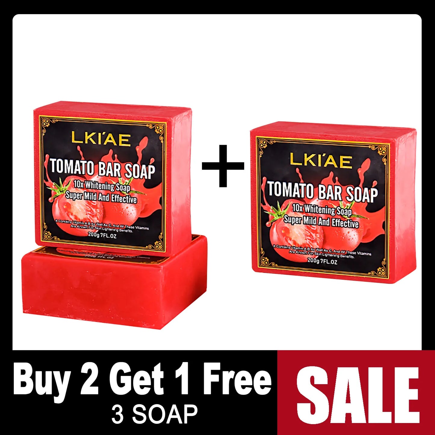 AILKE Natural Tomato Soap Bar Whitening For All Skin Types