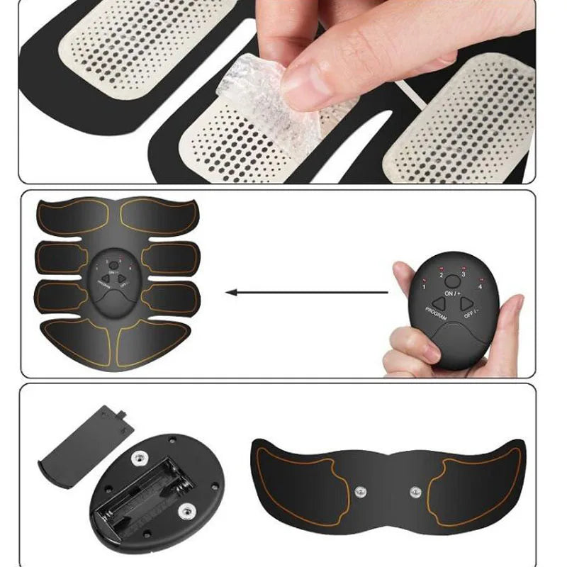 EIENACOCO Wireless Electric Muscle Stimulator EMS Abdominal Hip Trainer Massager