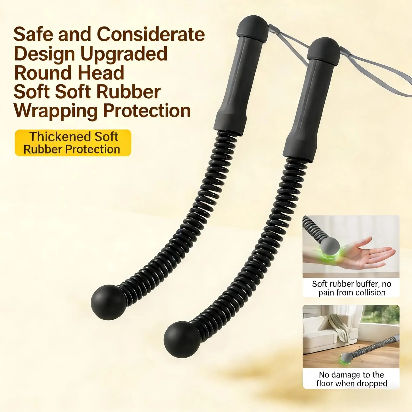 Quiet Weighted Cordless Battle Rope Set For Home Gym