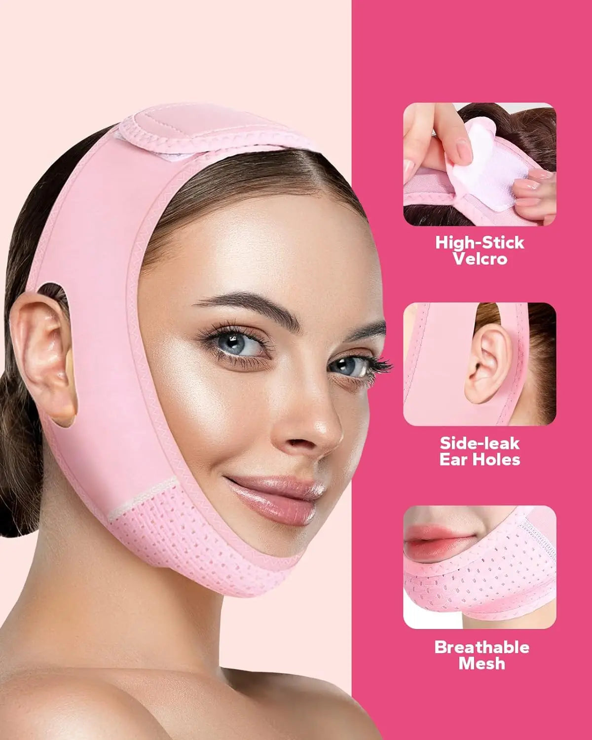 Reusable V Shaped Facial Strap For Skin Care And Face Support