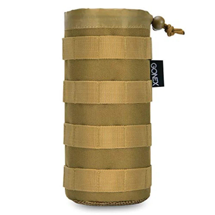 Water Bottle Pouch Tactical Drawstring Open Top Hydration Carrier