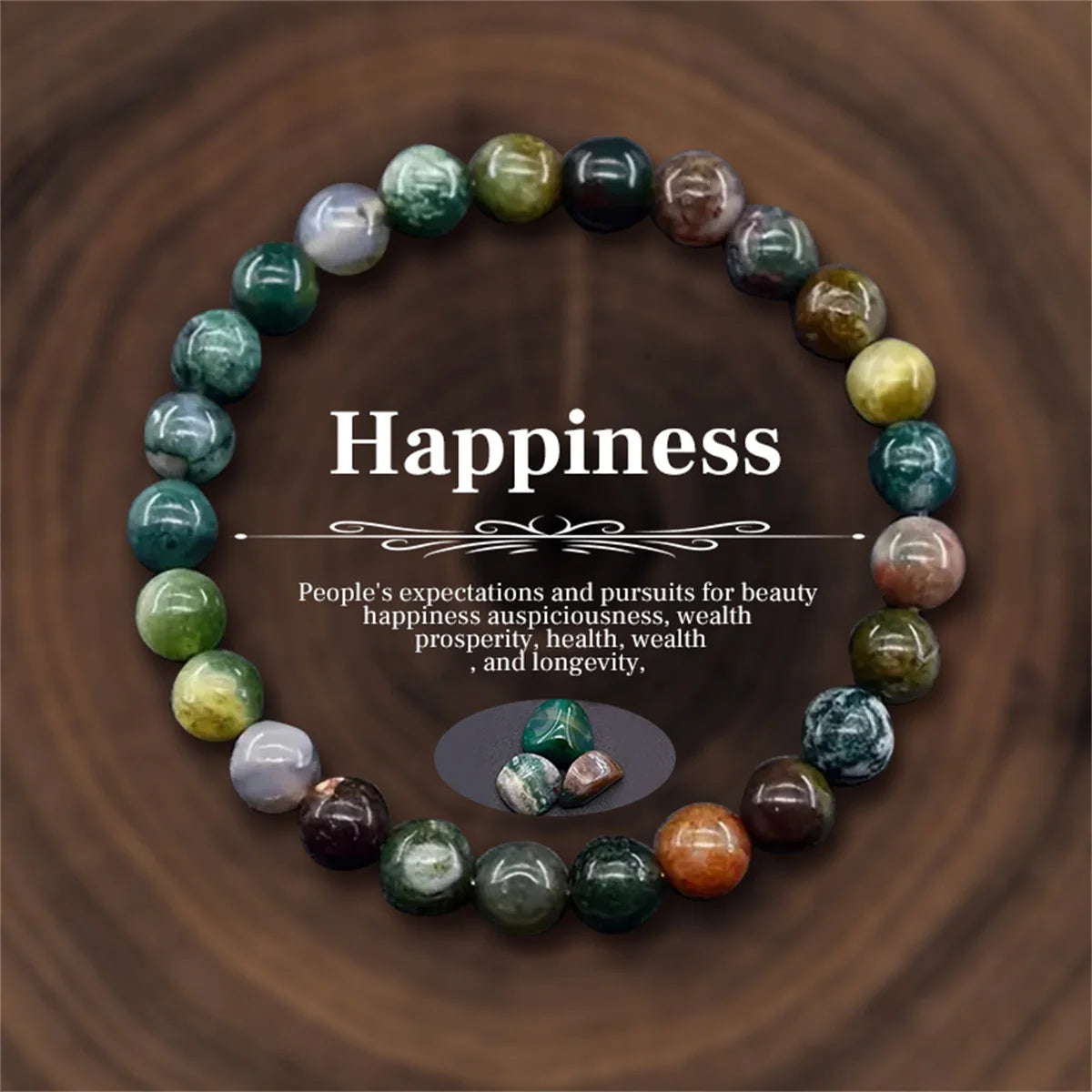 8mm Natural Stone Beaded Bracelet for Women and Men Unisex Crystal Beads Meditation Jewelry for Wealth Energy Protection