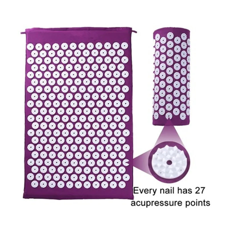 Acupressure Massager Yoga Mat Cushion for Back Pain Relief