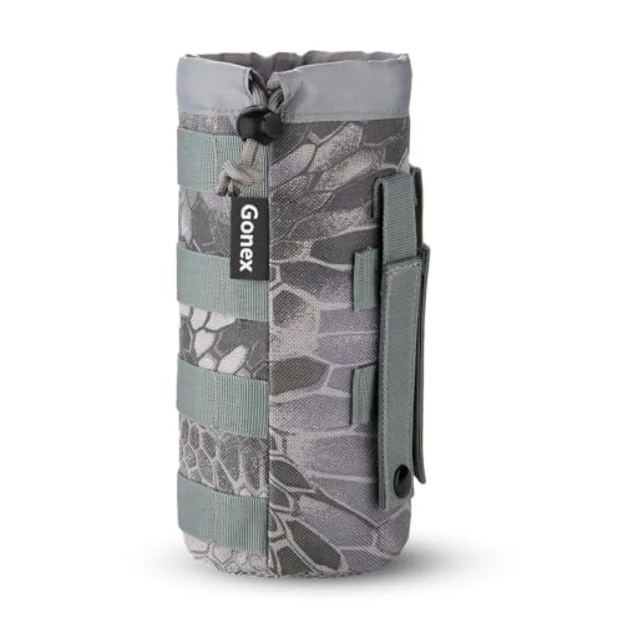 Water Bottle Pouch Tactical Drawstring Open Top Hydration Carrier