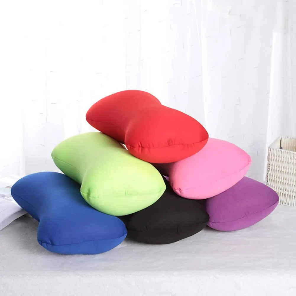 Microbead Bolster Tube Pillow For Neck Support And Travel Comfort