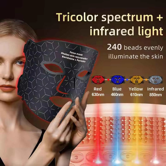 UBilli 4 Modes Portable LED Face Mask Light Therapy For Skin Rejuvenation