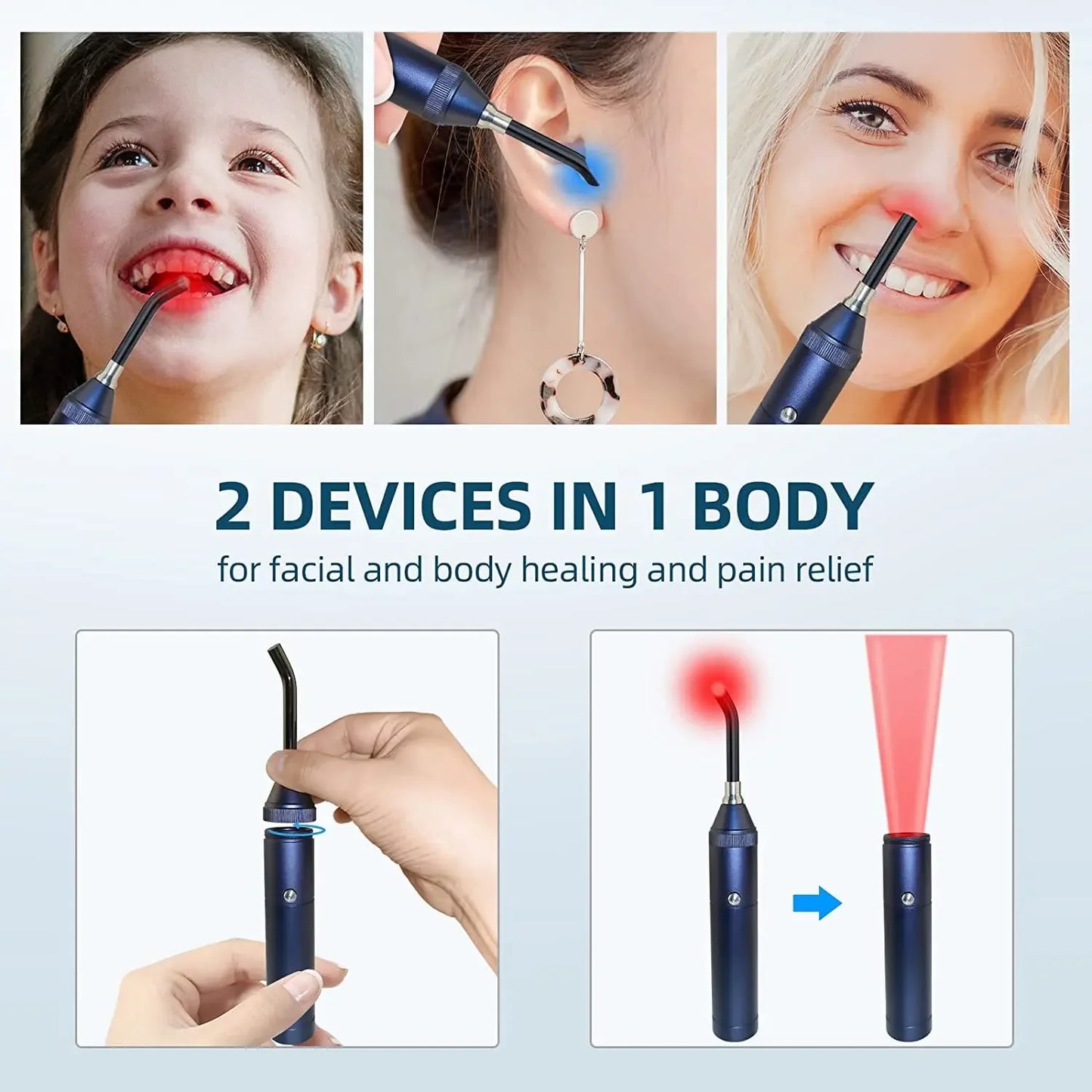 PAQIN Infrared Red Light Therapy Lamp Cold Sore Treatment
