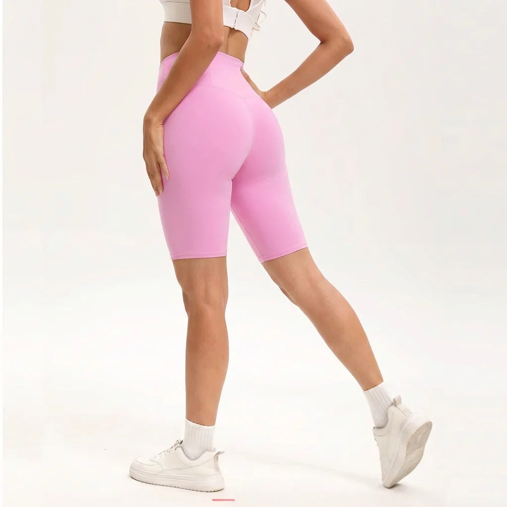 Women High Waist Bike Shorts With Pockets For Workout Yoga