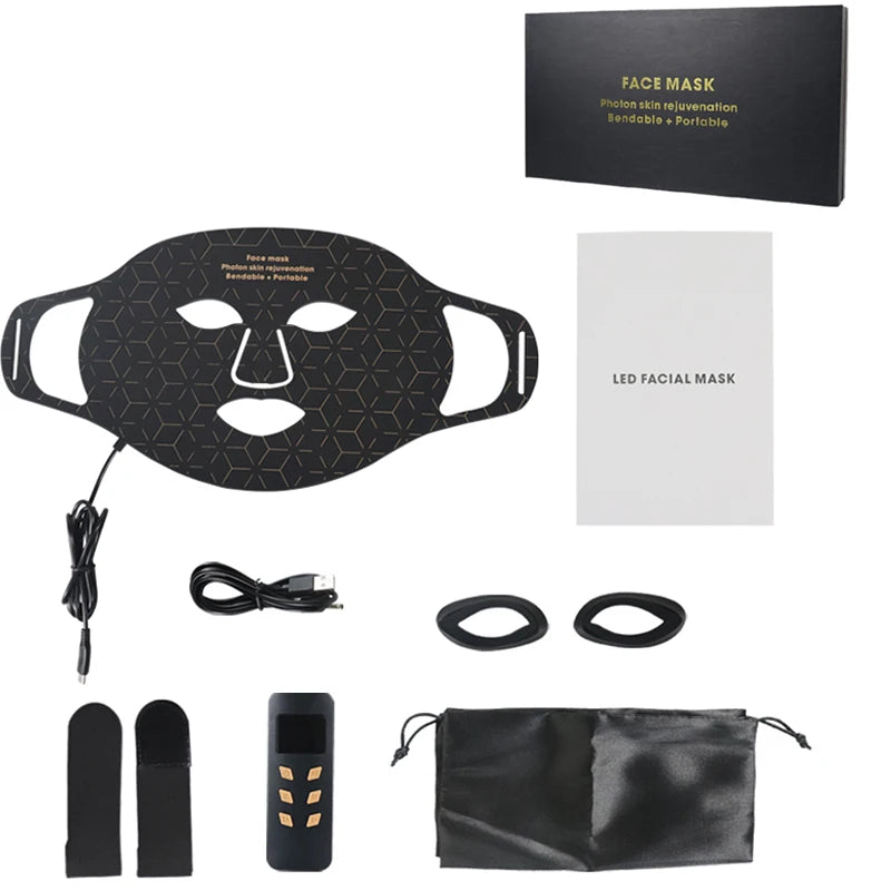 UBilli 4 Modes Portable LED Face Mask Light Therapy For Skin Rejuvenation