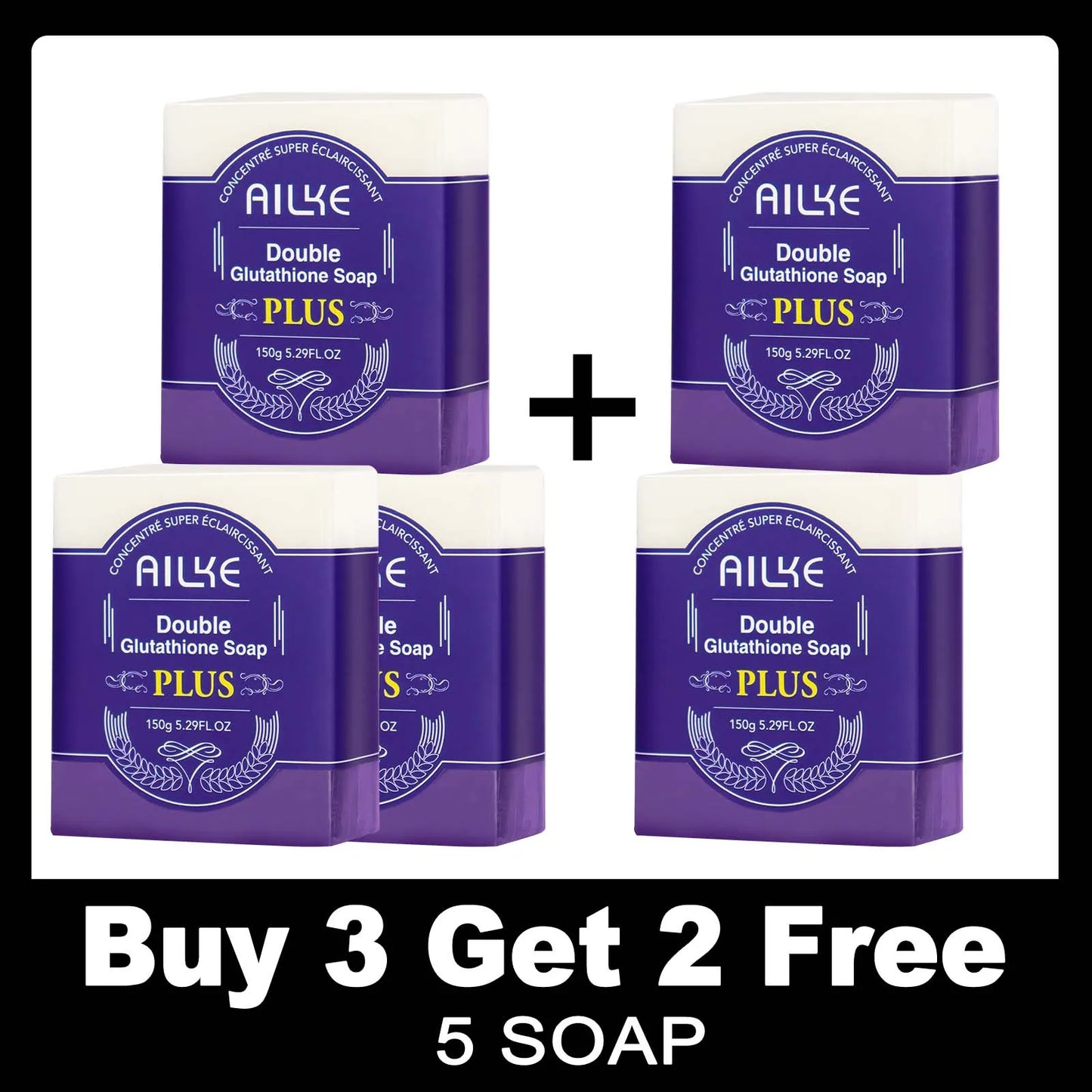 AILKE Glutathione Plus Whitening Skin Care Set for Even Tone