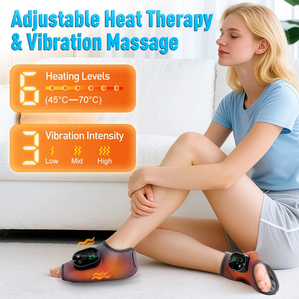 PastSky Electric Ankle Protector Massager With Heating And Vibration