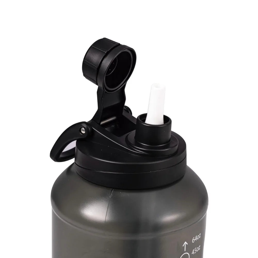 Mainstays Water Bottle With 2-in-1 Straw Lid Reusable Plastic