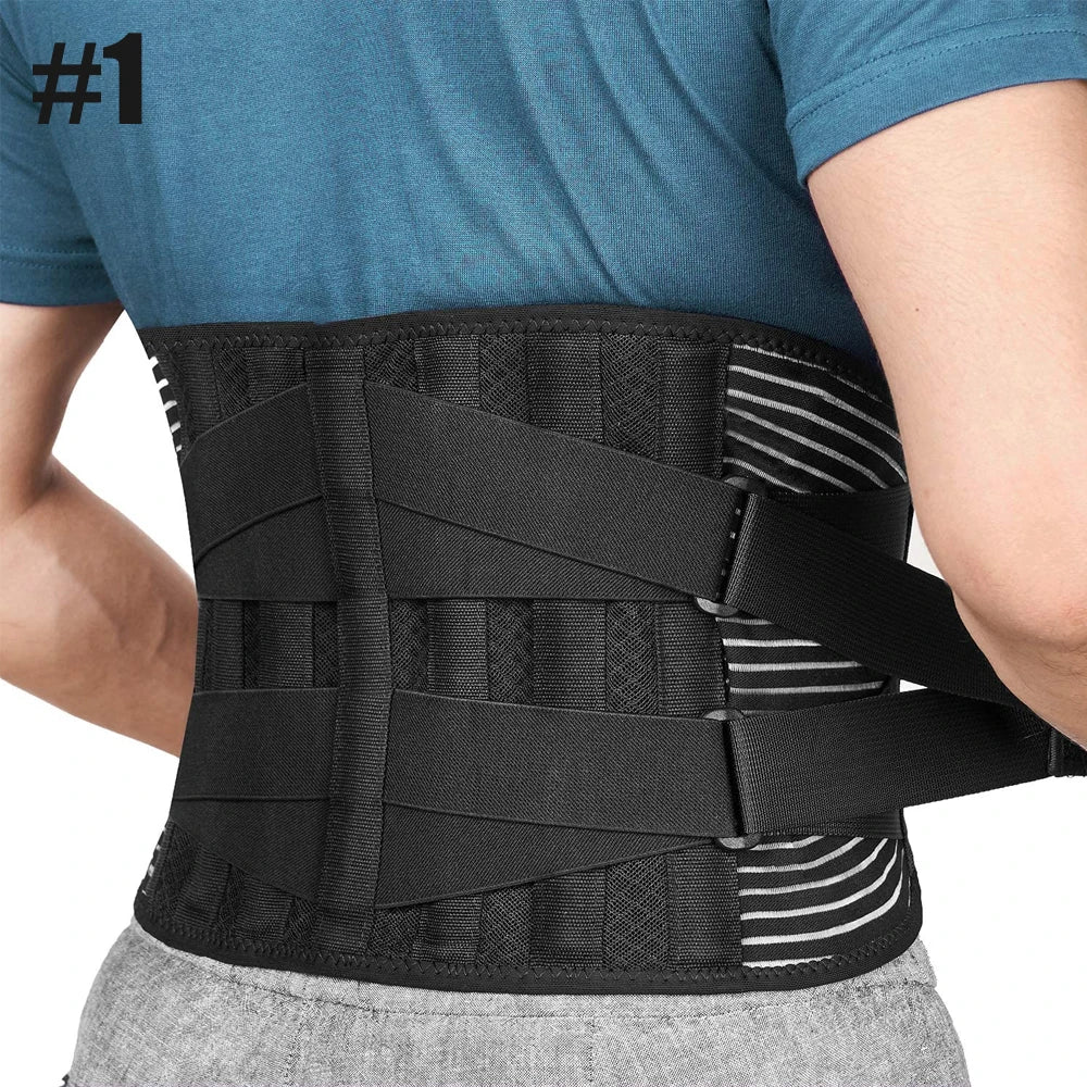 Lower Back Brace With 6 Stays Orthopedic Support Belt