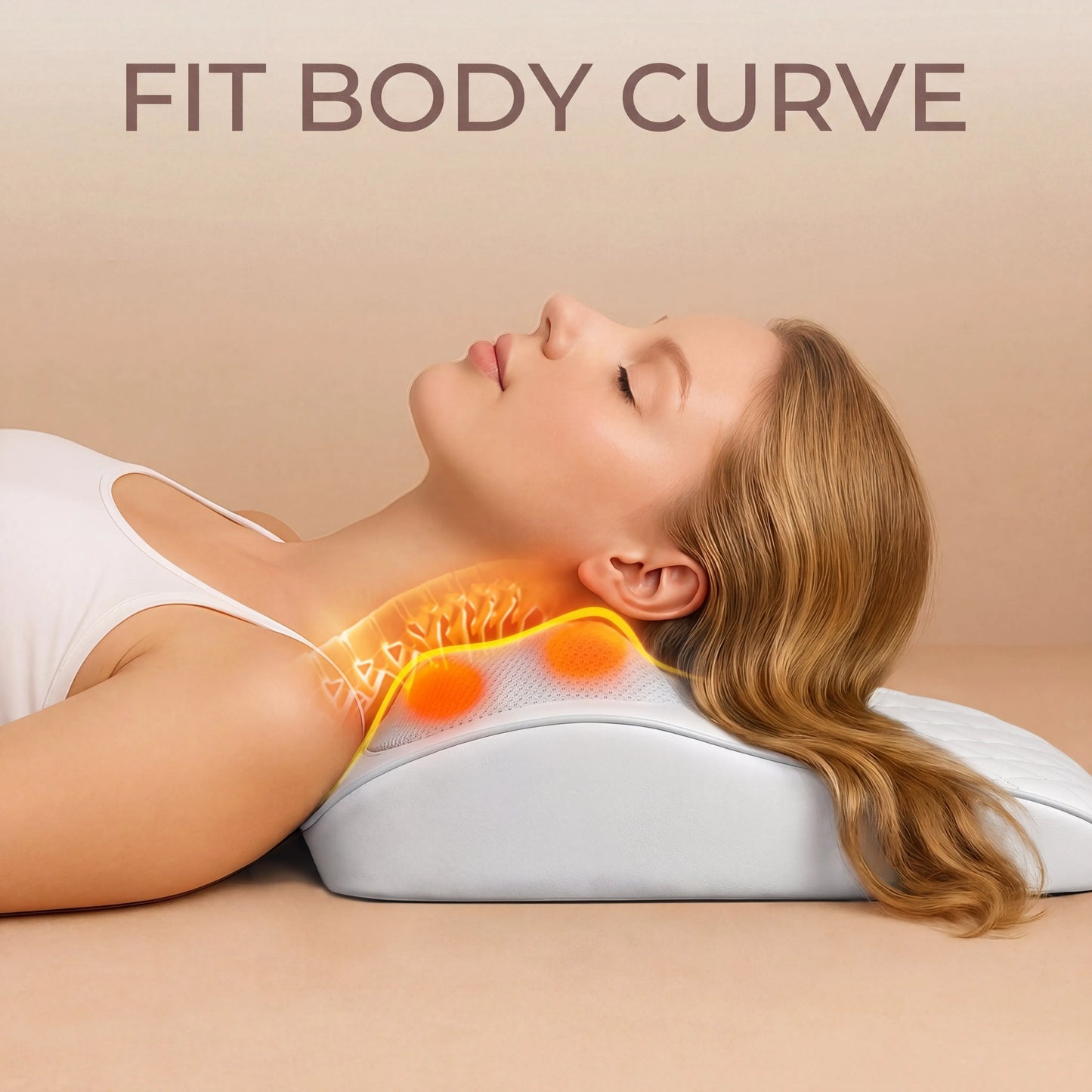 HIMOU Back Massager Neck And Heat 3D Kneading Pillow
