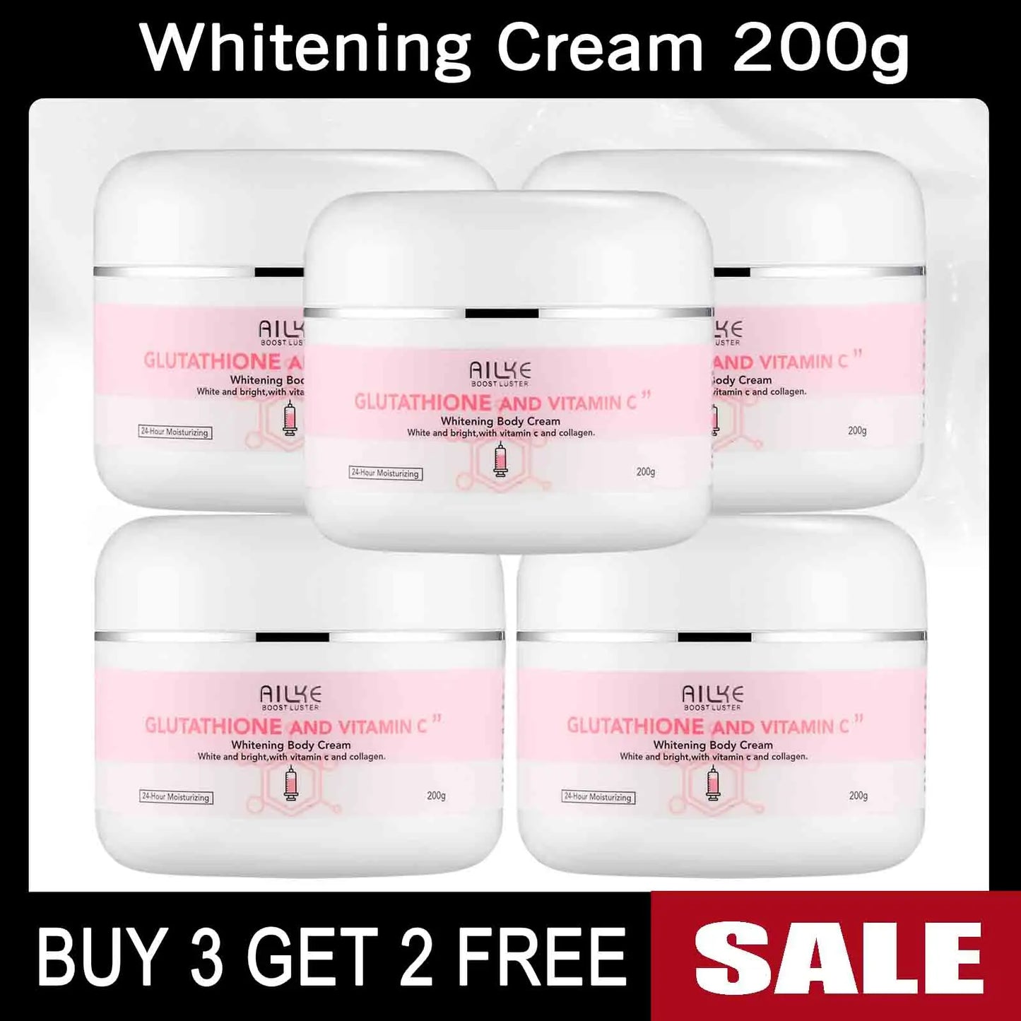 AILKE Whitening Skin Care Kit With Vitamin C And Glutathione