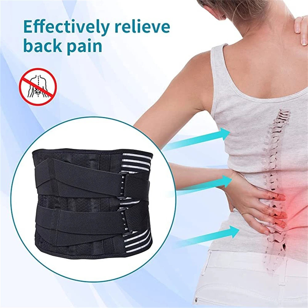 Lower Back Brace With 6 Stays Orthopedic Support Belt
