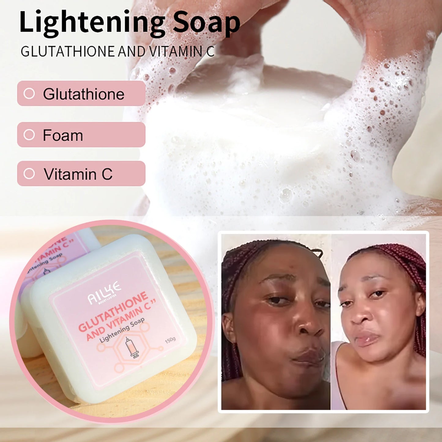 AILKE Whitening Skin Care Kit With Vitamin C And Glutathione