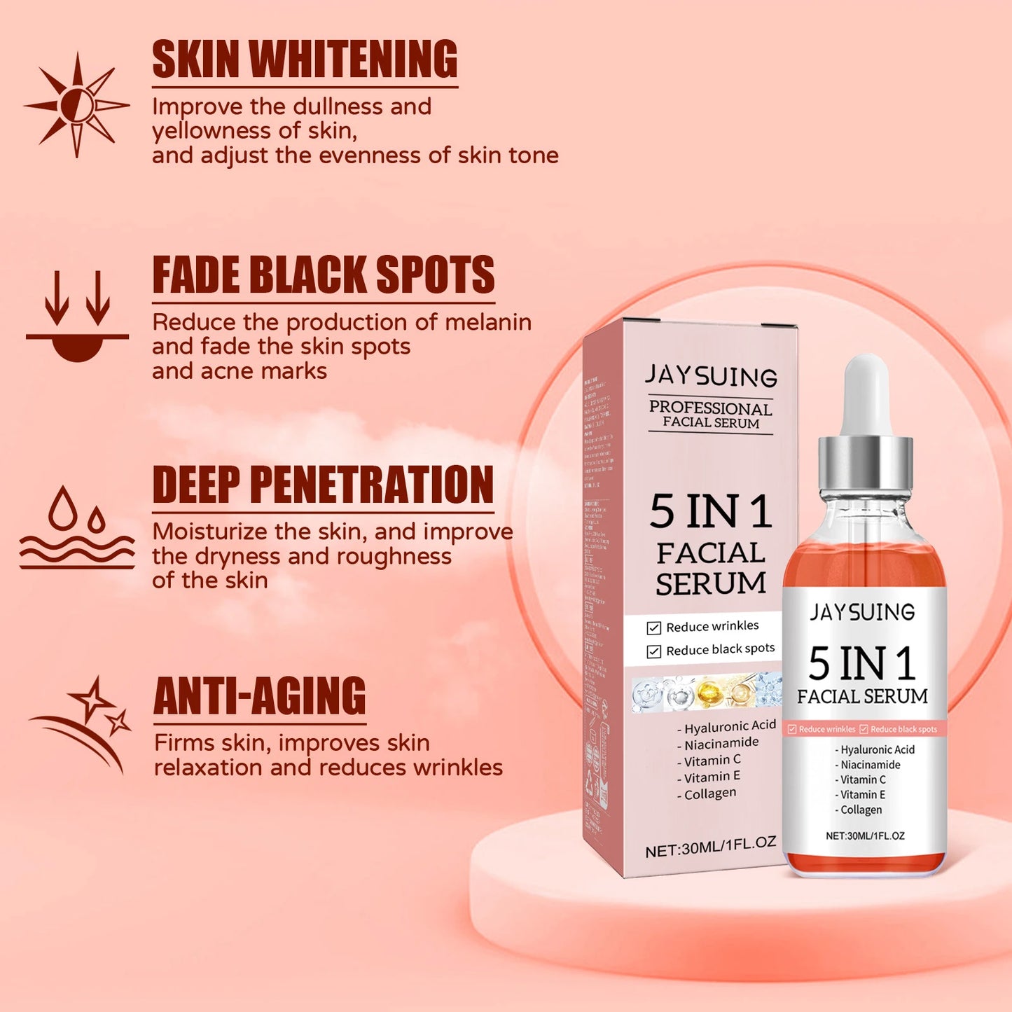 Jaysuing 5 In 1 Anti Aging Firming Serum Radiance Plus