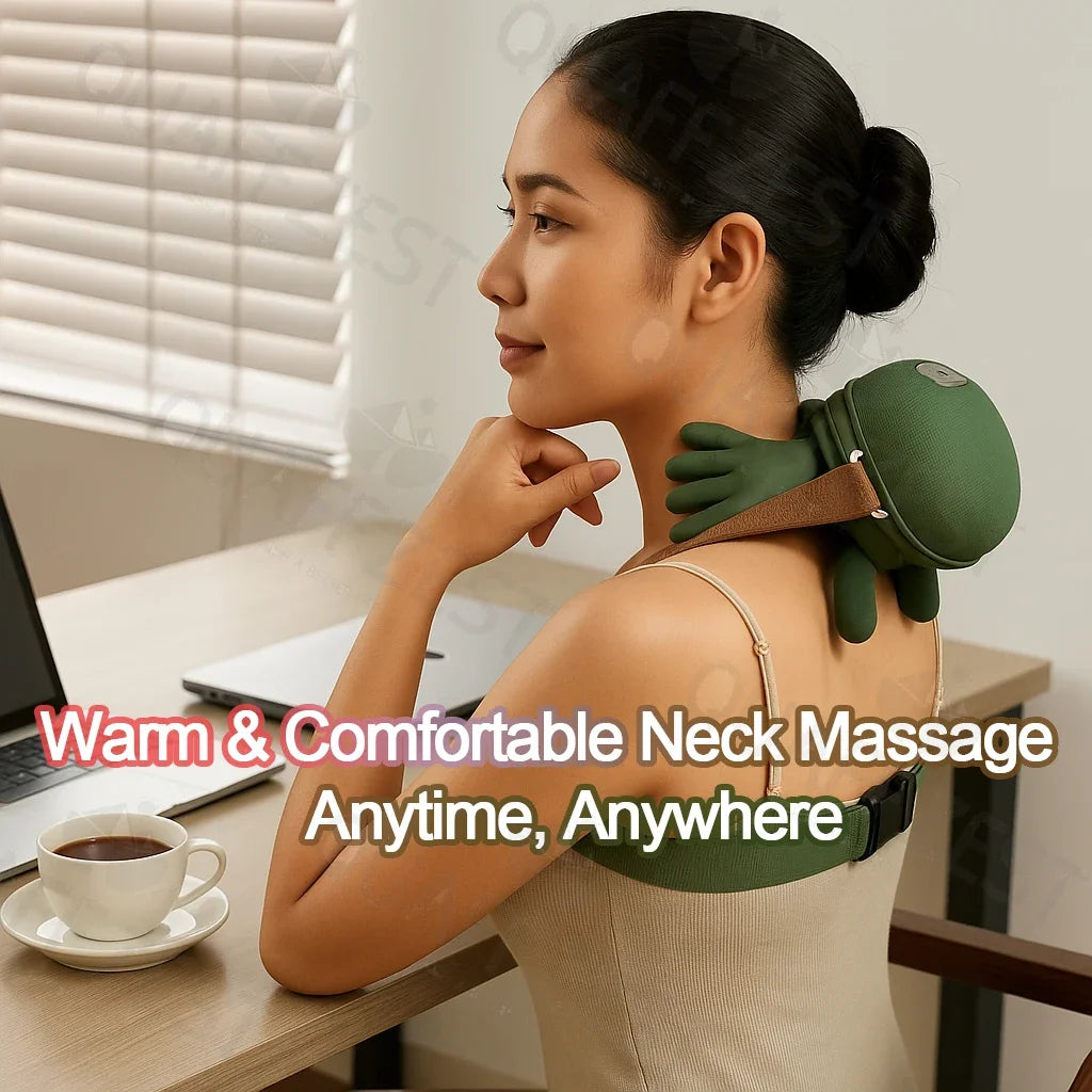 FODRK Bionic Finger Neck And Shoulder Massager With Wireless Kneading