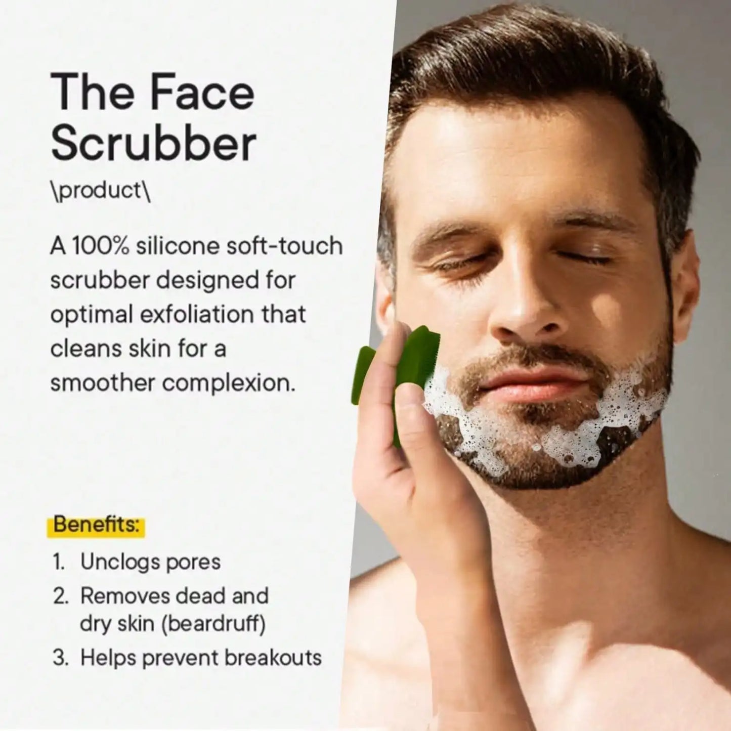 Silicone Face Scrubber Facial Cleansing Brush Waterproof For Men