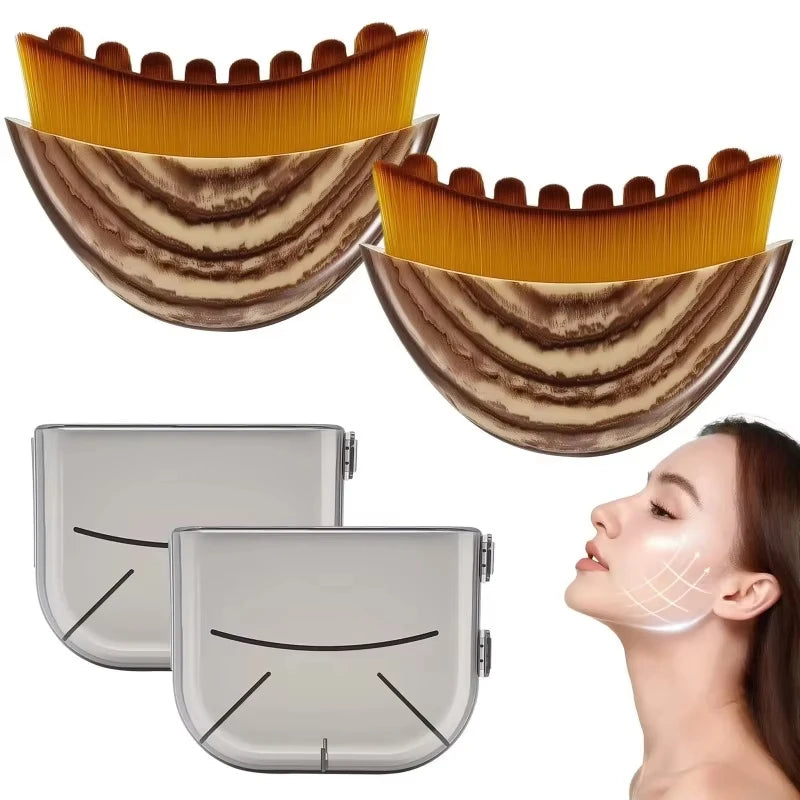 Lymphatic Contour Face Brush Massager for Lymphatic Drainage and Chin Sculpting