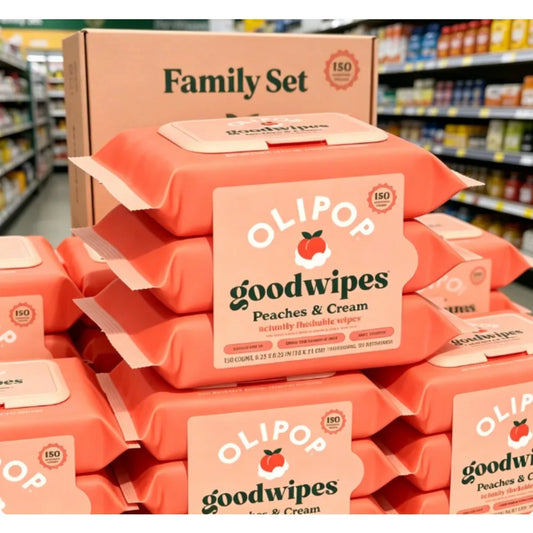 Peaches and Cream Scent Flushable Personal Cleansing Wipes