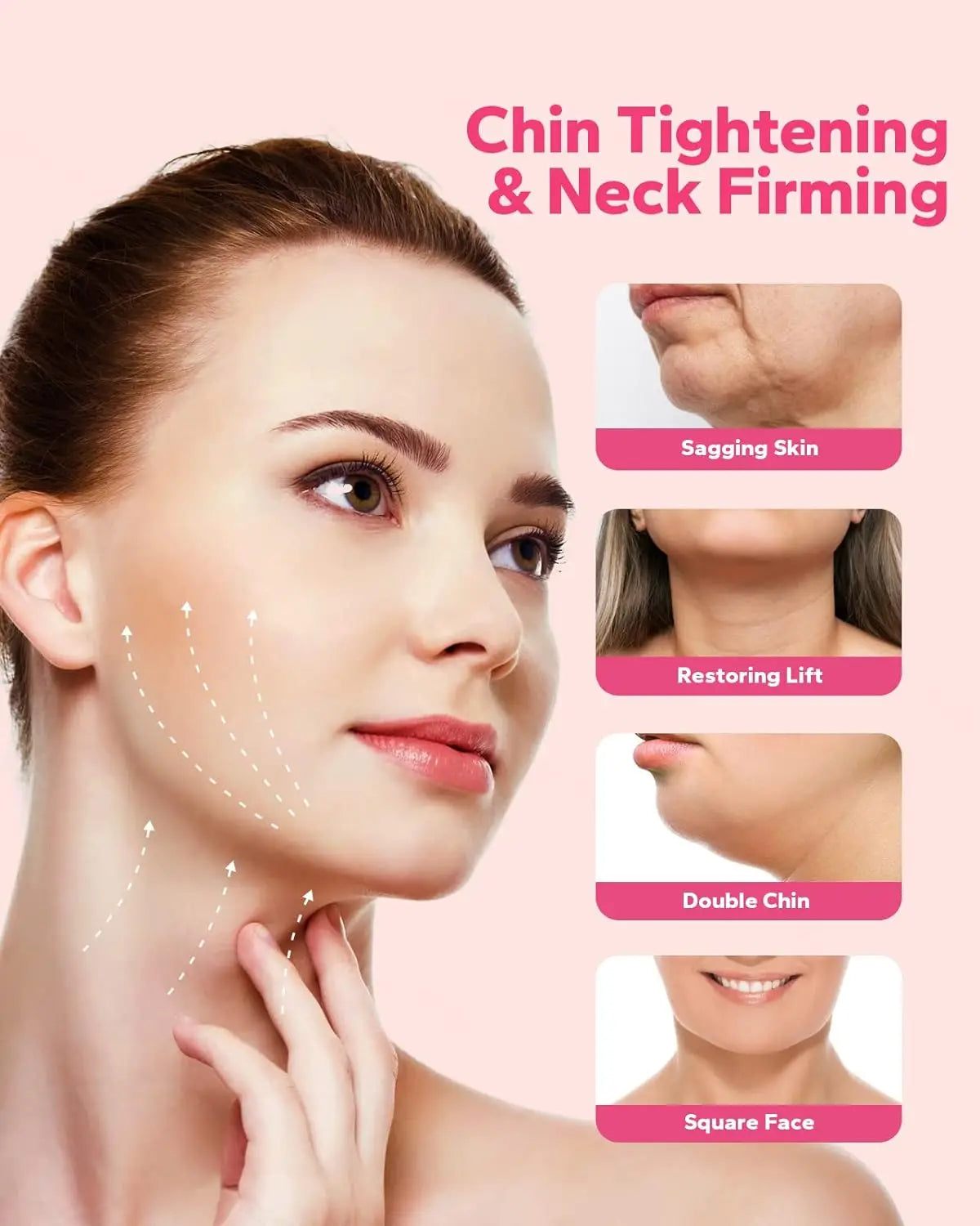Reusable V Shaped Facial Strap For Skin Care And Face Support