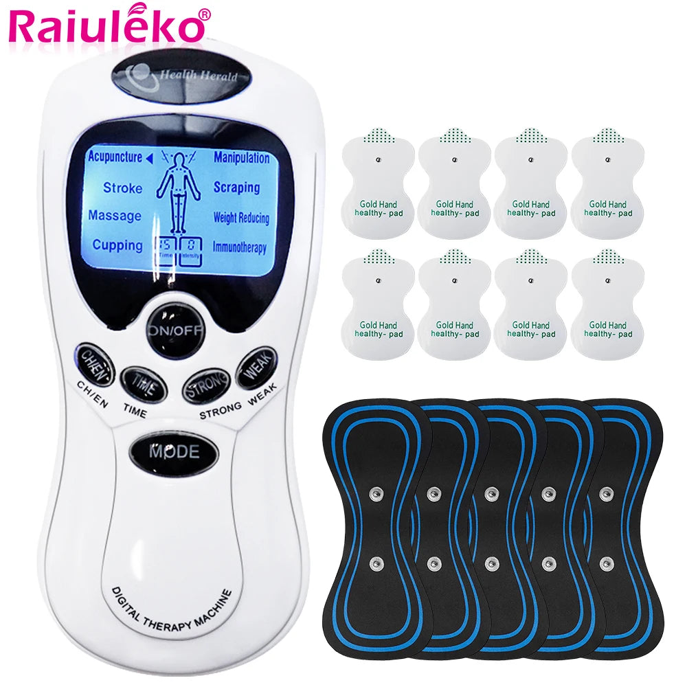 Raiuleko 8 Modes Muscle Stimulator Massage Device TENS Therapy