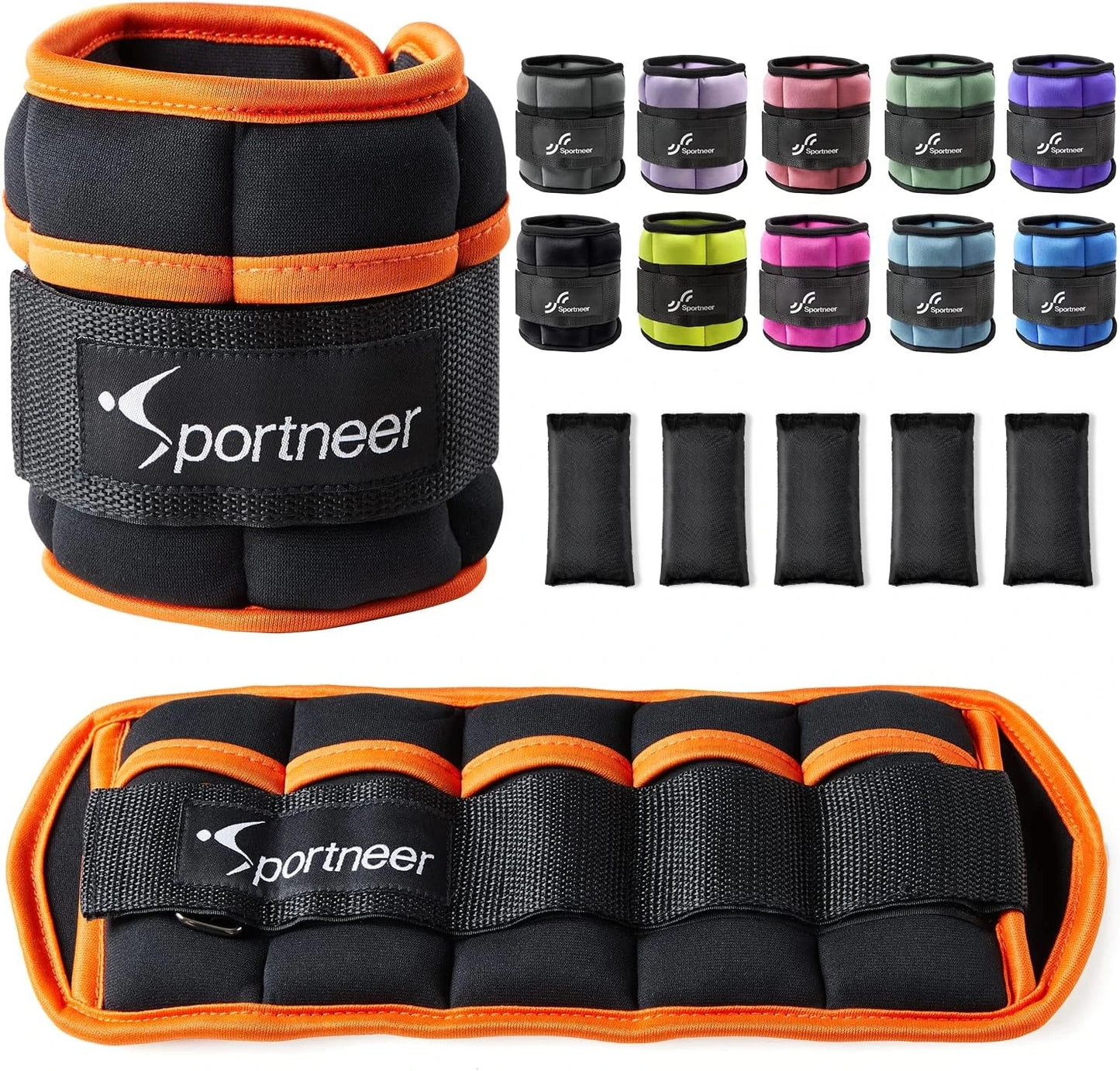 Sportneer Adjustable Ankle Weights For Gym Workouts