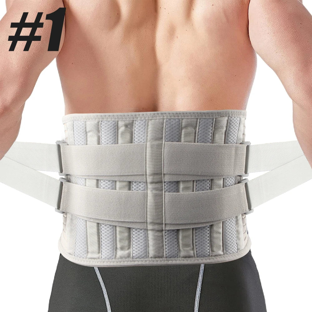 Lower Back Brace With 6 Stays Orthopedic Support Belt