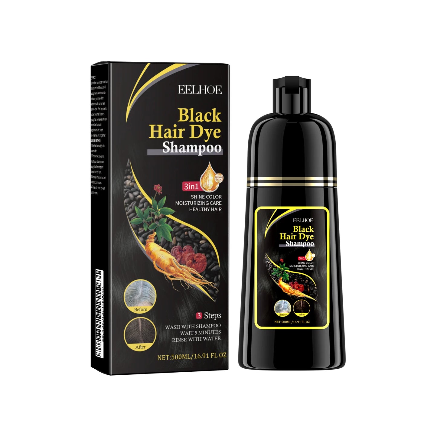 Eelhoe Hair Darkening Shampoo With Polygonum Ginger For Grey Hair
