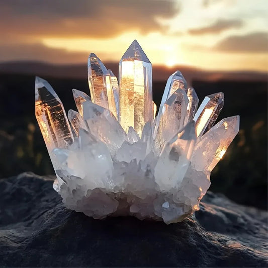 CrystalHola Spiritual Clear Quartz Cluster Healing Crystal