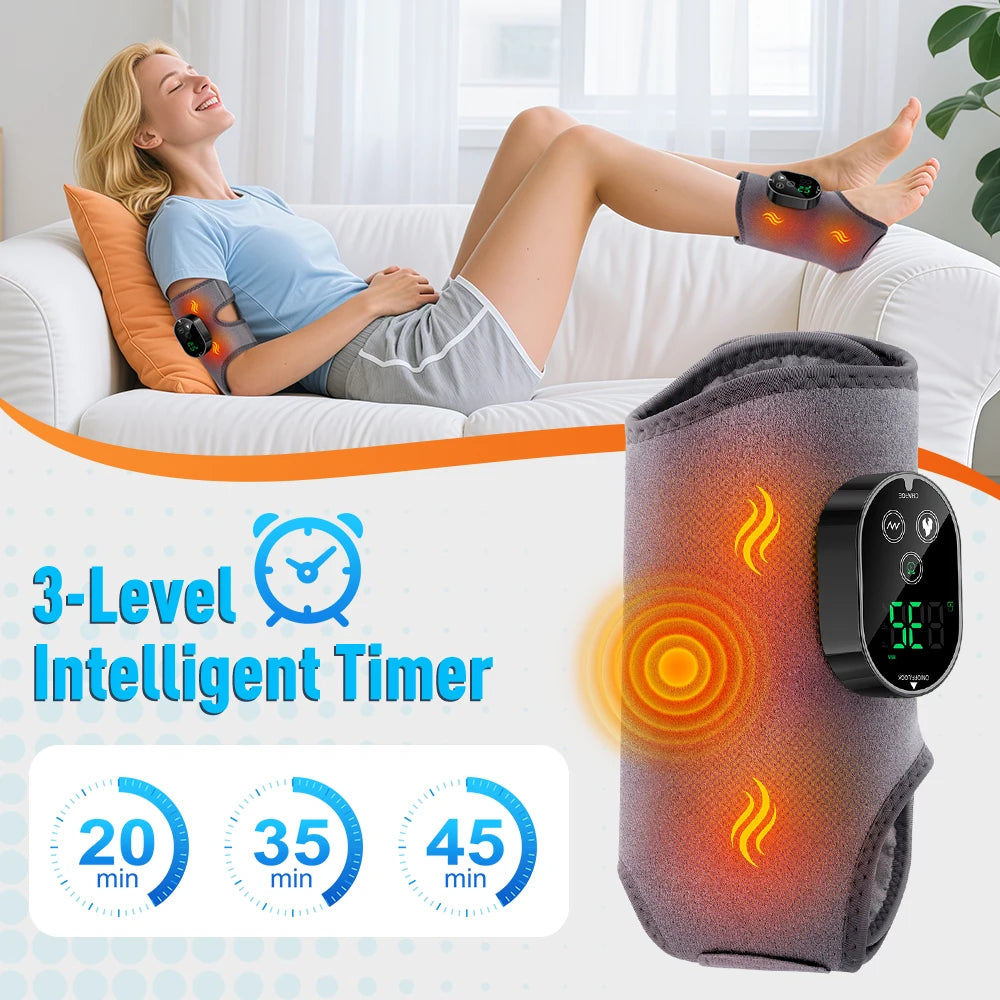 PastSky Electric Ankle Protector Massager With Heating And Vibration