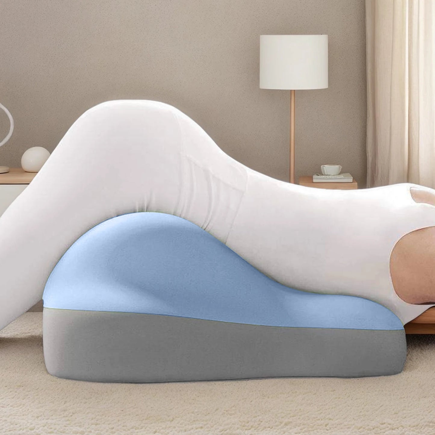 Multi-Functional Memory Foam Wedge Pillow for Back and Neck Support