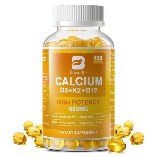 Beworths 4in1 Vitamin D3 Calcium Capsules For Bone Strength Immunity