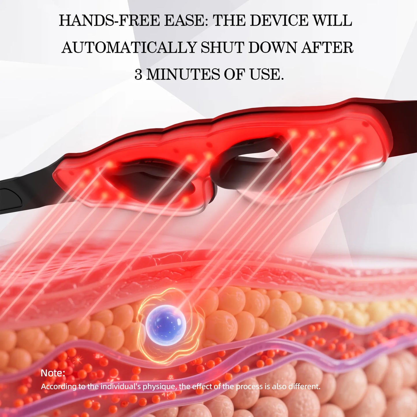 LED Red Light Therapy Eye Mask For Under-Eye Wrinkles
