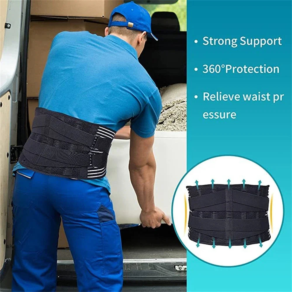 Lower Back Brace With 6 Stays Orthopedic Support Belt