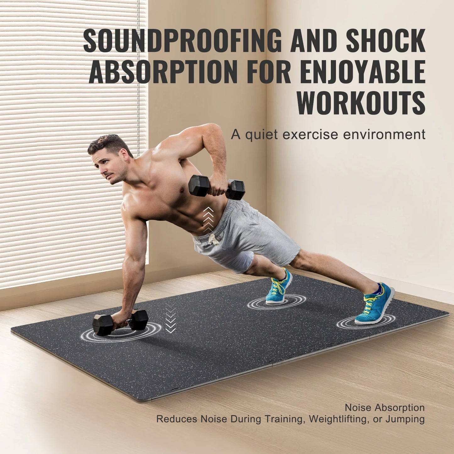 SucceBuy Interlocking Floor Mats For Gym And Home Premium Durable