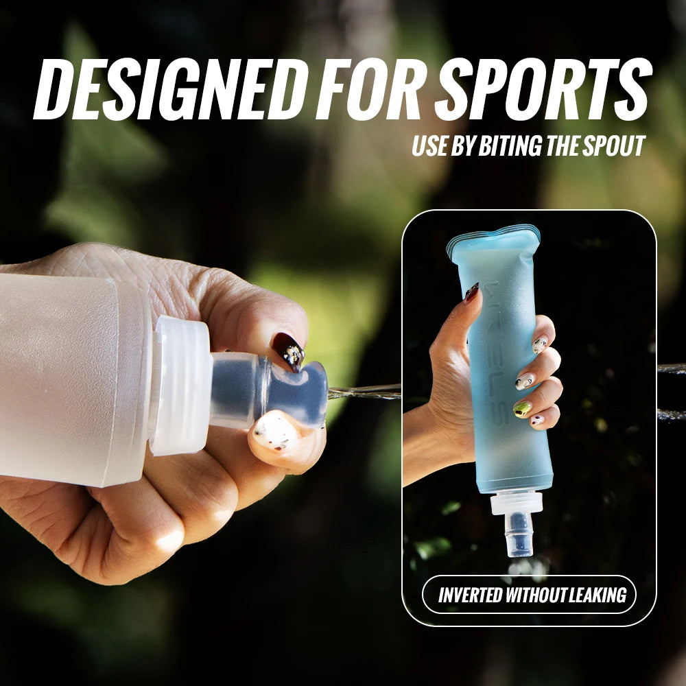 WRELS Soft Flask Folding Water Bottle TPU BPA Free