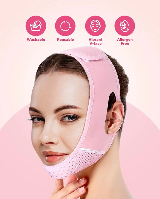 Reusable V Shaped Facial Strap For Skin Care And Face Support