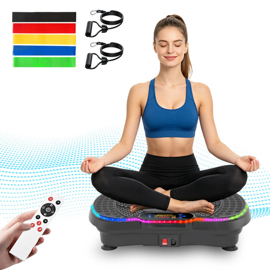 Smart Vibration Plate Exercise Machine With LED Light Strip 200 Speed Levels