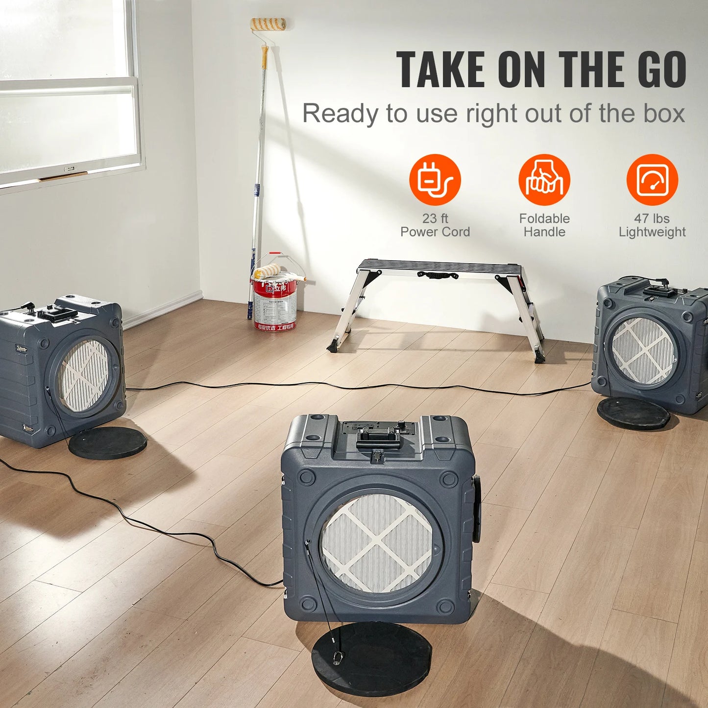 SucceBuy Stackable Air Scrubber With 3-Stage Filtration MERV10 HEPA