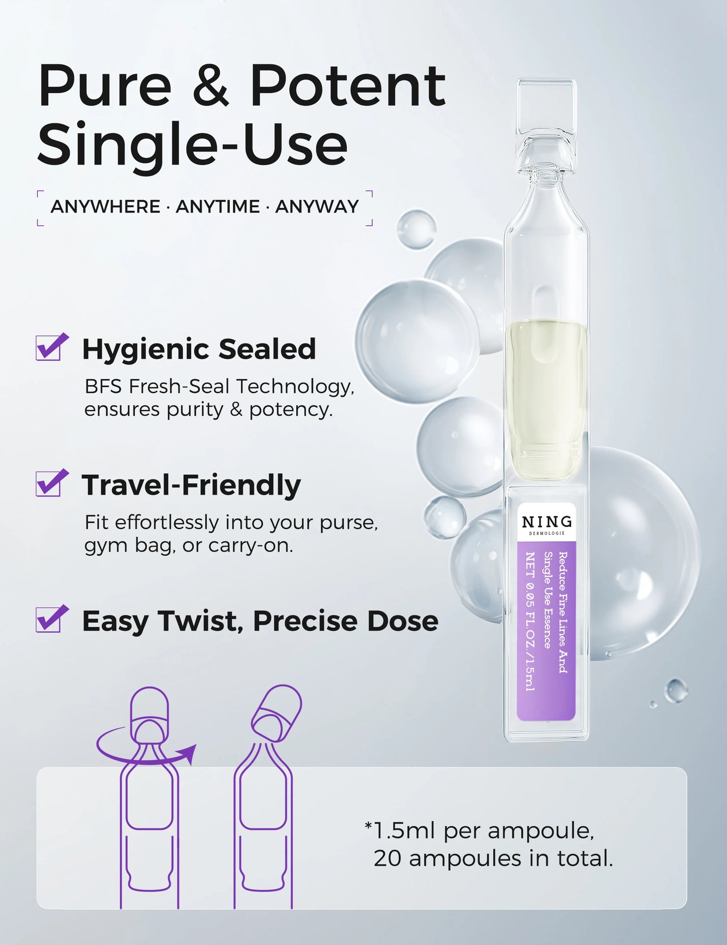 NING DERMOLOGIE Retinol Face Serum for Firmness and Hydration
