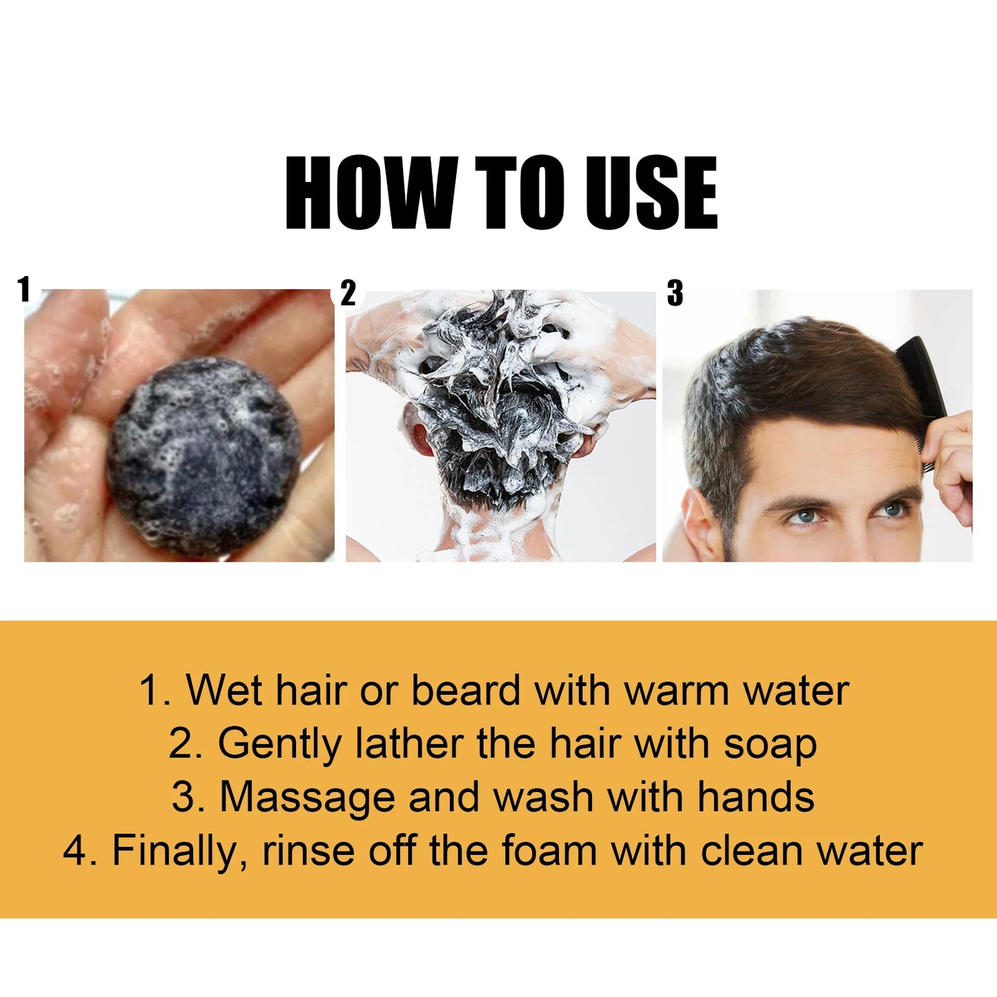 Polygonum Multiflorum Hair Shampoo Soap For Darkening And Scalp
