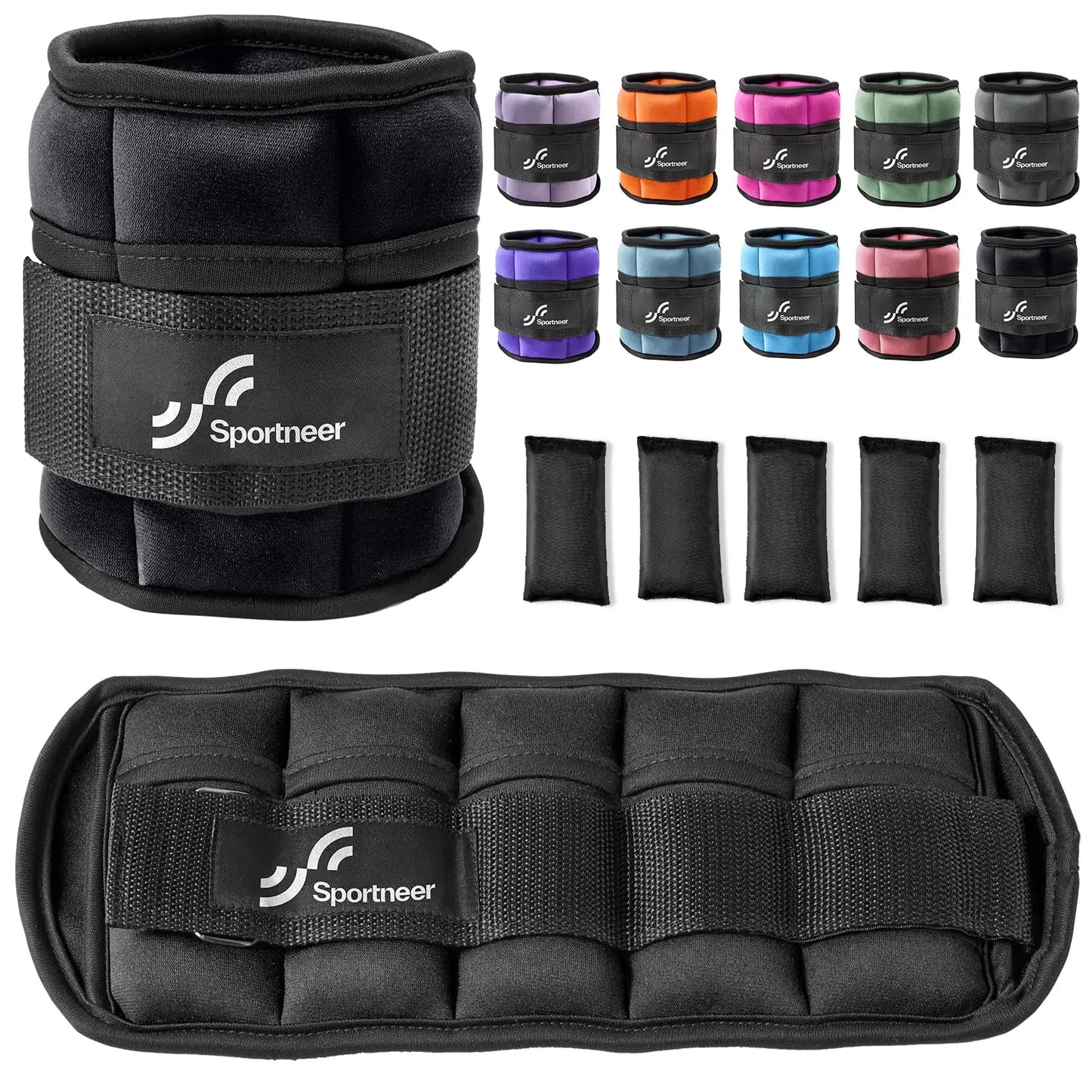 Sportneer Adjustable Ankle Weights For Gym Workouts