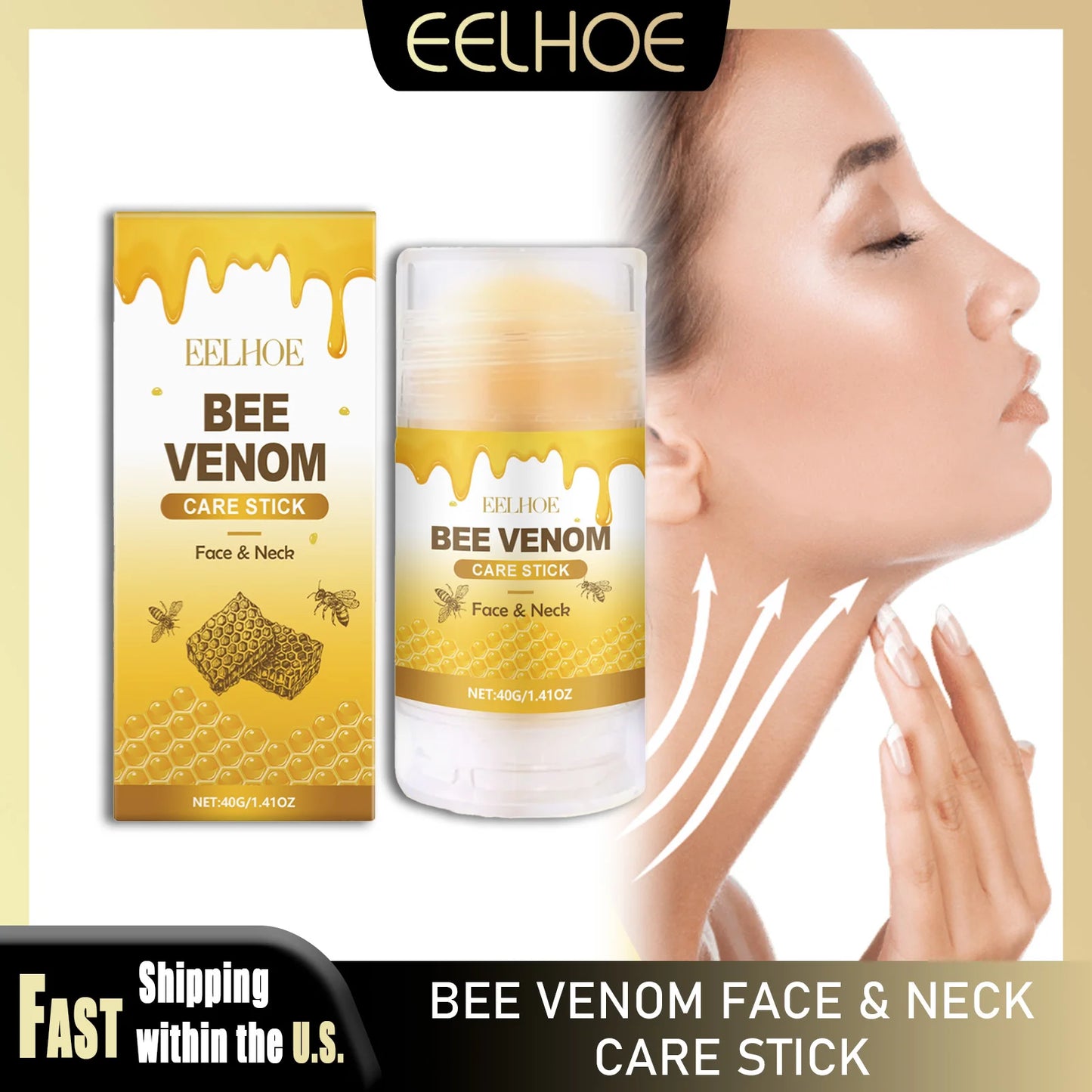 Eelhoe Bee Venom Cream Stick Firming Skin Care Moisturizing Neck