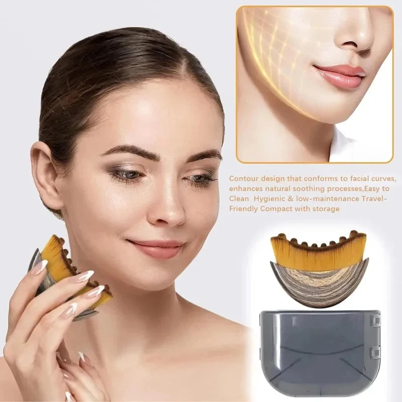 Lymphatic Contour Face Brush Massager for Lymphatic Drainage and Chin Sculpting