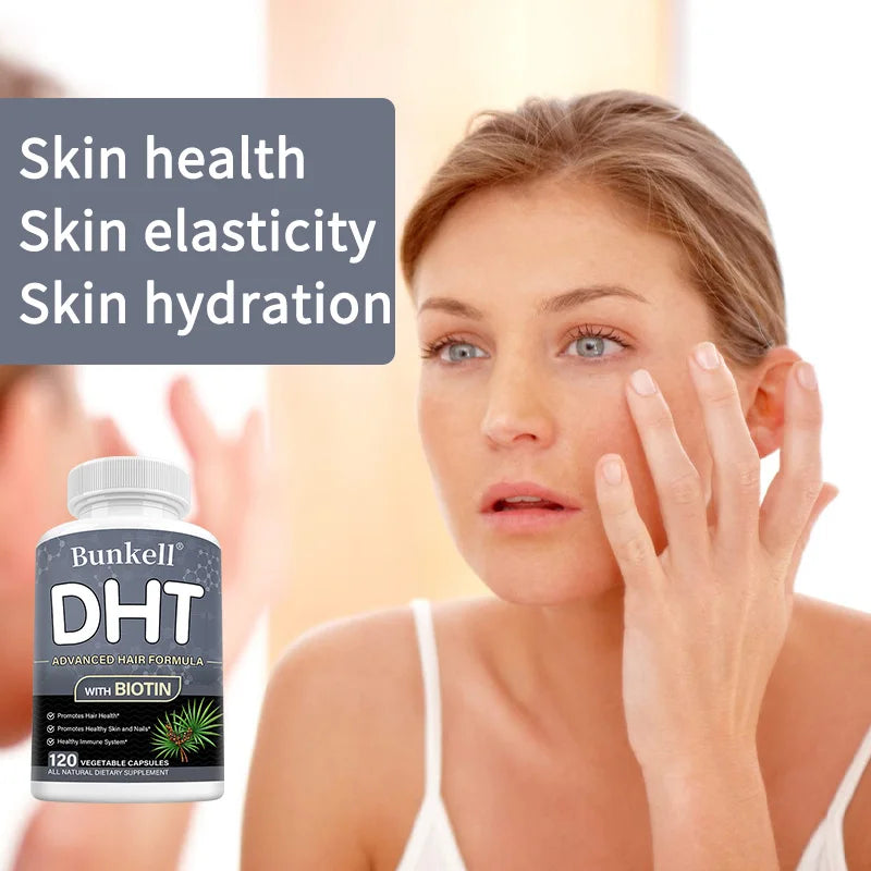 Bunkell DHT Blocker With Biotin For Healthy Hair Skin Nails